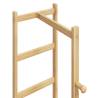 Bamboo Coat Stand with Hooks and Shelves - 38.5x30x156 cm