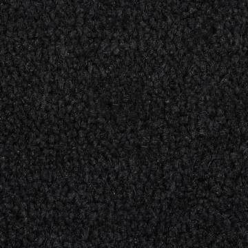 Black Half Round Door Mat 40x60 cm - Tufted Coir | HipoMarket