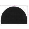 Black Half Round Door Mat 40x60 cm - Tufted Coir | HipoMarket