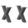  Coffee Table Legs X-Shaped 2 pcs Anthracite 50x(42-43) cm Steel Colour anthracite Size 50 x (42-43) cm (80 mm) Quantity in Package 2 Number of 1 