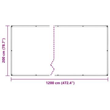 Clear Tarpaulin with Eyelets 2x12m PVC - Durable & Versatile