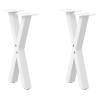  Coffee Table Legs X-Shaped 2 pcs White 28x(42-43) cm Steel Colour white Size 28 x (42-43) cm (40 mm) Quantity in Package 2 Number of 1 