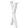 X-Shaped Coffee Table Legs - White Steel - 28x(42-43) cm