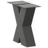 X-Shaped Coffee Table Legs - Anthracite Steel | 30x(30-31) cm