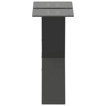 X-Shaped Coffee Table Legs - Anthracite Steel | 30x(30-31) cm