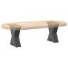 X-Shaped Coffee Table Legs - Anthracite Steel | 30x(30-31) cm