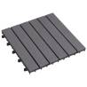 Decking Tiles 10 pcs Grey Wash 30x30 cm Solid Acacia Wood Colour grey Pattern pattern 2 Number of 10 