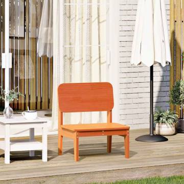 Garden Chair Wax Brown - Solid Pine Wood 60x52.5x72 cm