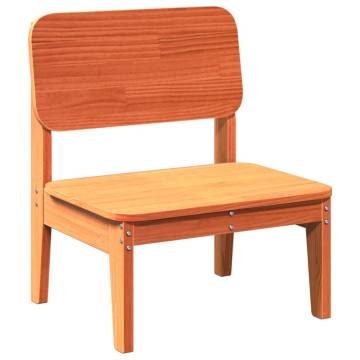 Garden Chair Wax Brown - Solid Pine Wood 60x52.5x72 cm