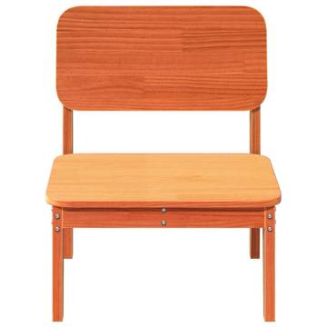 Garden Chair Wax Brown - Solid Pine Wood 60x52.5x72 cm