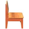 Garden Chair Wax Brown - Solid Pine Wood 60x52.5x72 cm