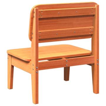 Garden Chair Wax Brown - Solid Pine Wood 60x52.5x72 cm