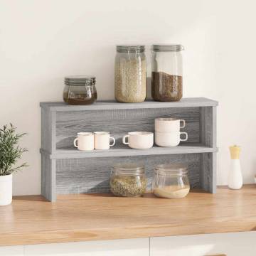 Stackable Kitchen Racks (2 pcs) - Grey Sonoma - 60x15x16 cm