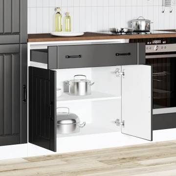 Lucca Black Kitchen Base Cabinet | Durable Engineered Wood