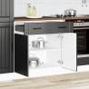  Kitchen Base Cabinet Lucca Black Engineered Wood Colour black Quantity in Package 1 Model 1x bottom cabinet (2 doors 2 drawers) 80 cm Number of 