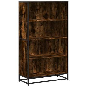 Bookcase Smoked Oak 80.5x35x139 cm – Modern Engineered Wood