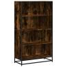 Bookcase Smoked Oak 80.5x35x139 cm – Modern Engineered Wood