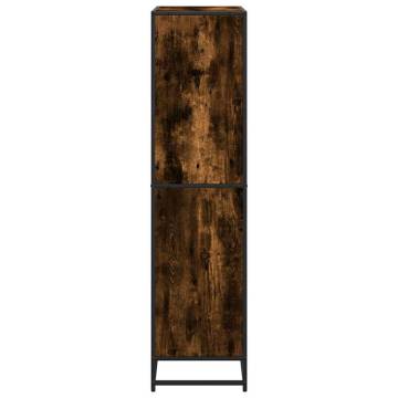 Bookcase Smoked Oak 80.5x35x139 cm – Modern Engineered Wood