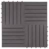 Decking Tiles 10 pcs Grey Wash | Premium Acacia Wood 30x30 cm