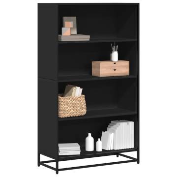 Bookcase Black 80.5x35x139 cm - Modern Engineered Wood Design