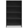 Bookcase Black 80.5x35x139 cm - Modern Engineered Wood Design