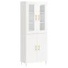 Elegant Highboard High Gloss White | 69.5x34x180 cm