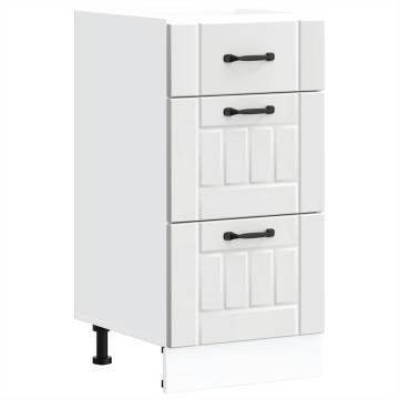 Lucca White Kitchen Base Cabinet - Ample Storage & Durable Design