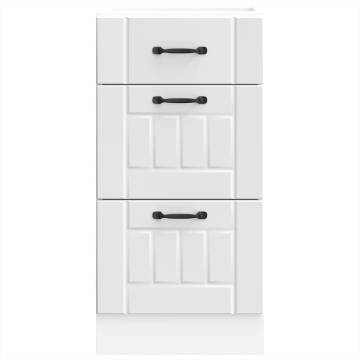 Lucca White Kitchen Base Cabinet - Ample Storage & Durable Design