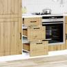 Kitchen Base Cabinet Lucca in Artisan Oak - Durable & Stylish