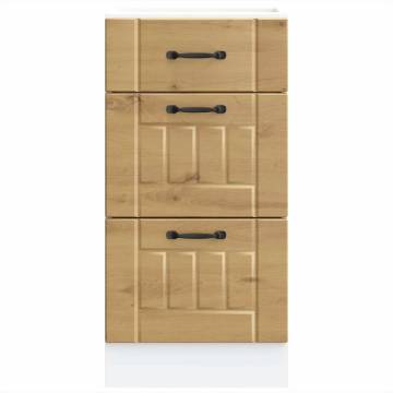 Kitchen Base Cabinet Lucca in Artisan Oak - Durable & Stylish