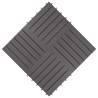 Decking Tiles 10 pcs Grey Wash | Premium Acacia Wood 30x30 cm