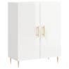 Elegant Highboard High Gloss White | 69.5x34x180 cm