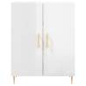 Elegant Highboard High Gloss White | 69.5x34x180 cm