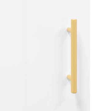 Elegant Highboard High Gloss White | 69.5x34x180 cm