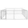 Outdoor Dog Kennel with Door - Galvanised Steel 3x4x1 m