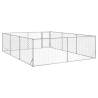 Outdoor Dog Kennel with Door - Galvanised Steel 3x4x1 m