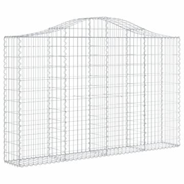 Arched Gabion Baskets - 40 pcs Galvanised Iron | Hipomarket