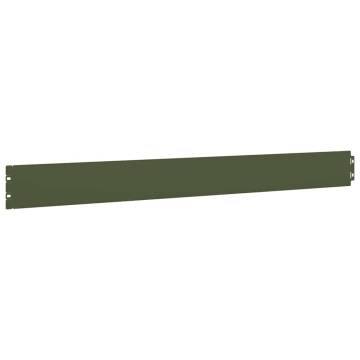 Olive Green Lawn Edgings - 10 Pcs Cold-Rolled Steel | HipoMarket