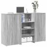  Reception Desk Grey Sonoma 155x50x103.5 cm Engineered Wood Colour grey sonoma Size 155 x 50 x 103.5 cm 