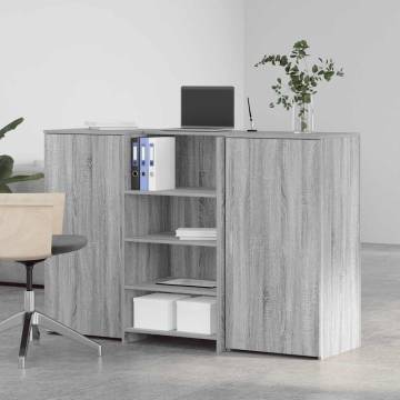 Reception Desk Grey Sonoma - Stylish & Functional | Hipomarket