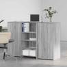 Reception Desk Grey Sonoma - Stylish & Functional | Hipomarket