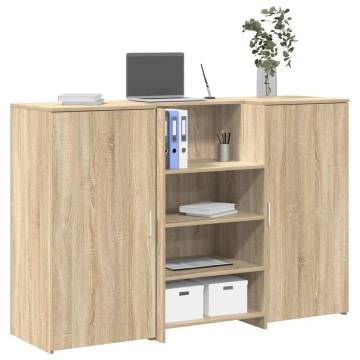 Reception Desk Sonoma Oak - Stylish & Versatile Office Solution