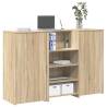  Reception Desk Sonoma Oak 155x50x103.5 cm Engineered Wood Colour sonoma oak Size 155 x 50 x 103.5 cm 