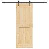 Solid Wood Sliding Door 85x210 cm with Hardware Set | Hipomarket UK