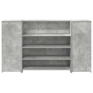 Concrete Grey Reception Desk - Stylish & Functional | HipoMarket