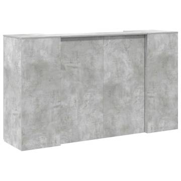 Concrete Grey Reception Desk - Stylish & Functional | HipoMarket