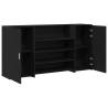 Black Oak Reception Desk - 200x50 cm | Durable & Stylish