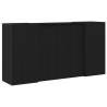 Black Oak Reception Desk - 200x50 cm | Durable & Stylish