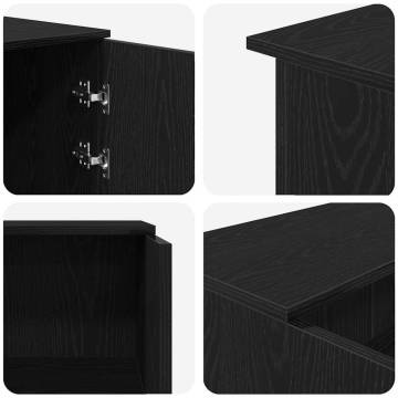 Black Oak Reception Desk - 200x50 cm | Durable & Stylish