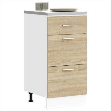 Sonoma Oak Bottom Cabinet - 40x46x81.5 cm | Durable & Stylish